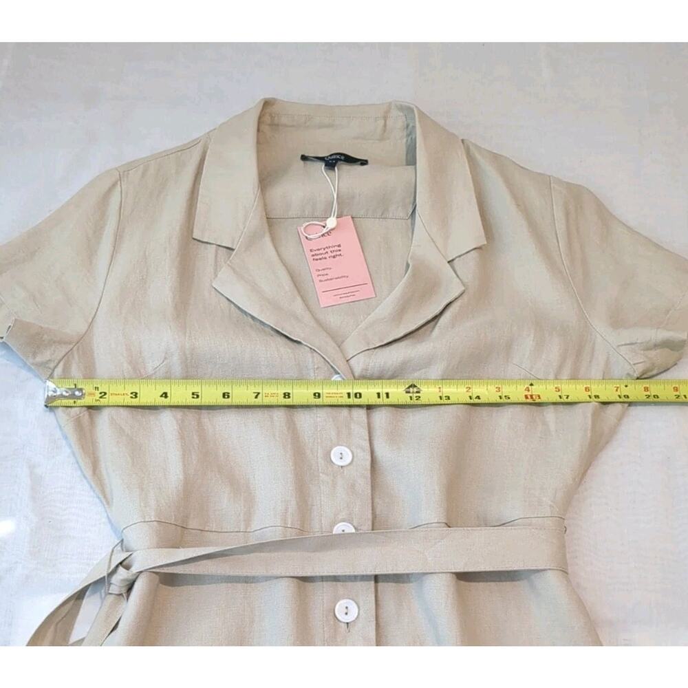 Quince Women’s 100% Linen Short Sleeve Shirt Dress Size Medium NWT - Picture 11 of 14